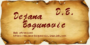 Dejana Bogunović vizit kartica